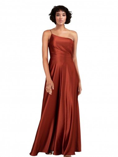 Cheapest Silky Satin Long A-Line Sleeveless Black Tie Evening Dress Canada